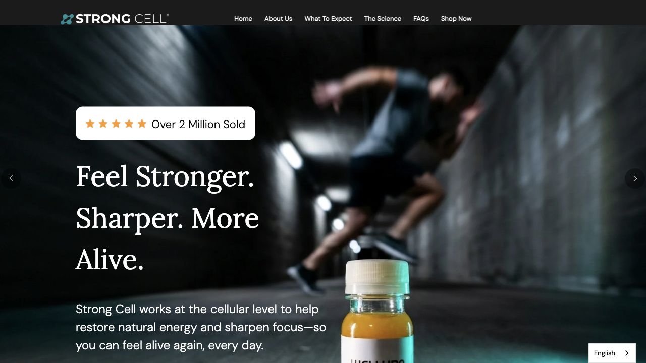 StrongCell ecommerce homepage screenshot